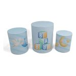 Trio Capas de Cilindros - Chá Revelação Infantil