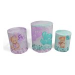 Trio Capas de Cilindros - Chá Revelação Infantil