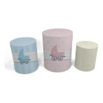 Trio Capas de Cilindros - Chá Revelação Infantil