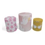 Trio Capas de Cilindros - Chá Revelação Infantil