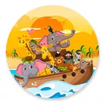 Painel Redondo 50x50 - Arca de Noé