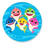Painel Redondo 50x50 - Baby Shark