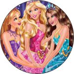 Painel Redondo 50x50 - Barbie