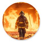 Painel Redondo 50x50 - Bombeiro