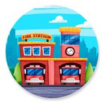 Painel Redondo 50x50 - Bombeiro