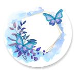 Painel Redondo 50x50 - Borboleta