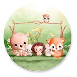 Painel Redondo 50x50 - Bosque