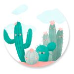 Painel Redondo 50x50 - Cactus