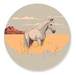 Painel Redondo 50x50 - Cavalo
