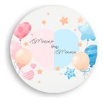 Painel Redondo 50x50 - Chá Revelação