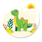 Painel Redondo 50x50 - Dinossauro