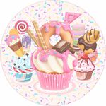 Painel Redondo 50x50 - Doces Confeitaria