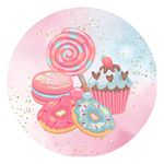 Painel Redondo 50x50 - Doces Confeitaria