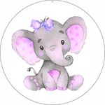Painel Redondo 50x50 - Elefantinho
