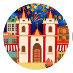 Painel Redondo 50x50 - Festa Junina