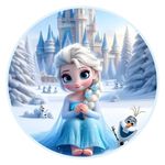 Painel Redondo 50x50 - Frozen