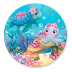 Painel Redondo 50x50 - Fundo do Mar