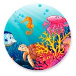 Painel Redondo 50x50 - Fundo do Mar