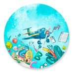 Painel Redondo 50x50 - Fundo do Mar