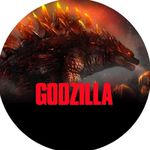 Painel Redondo 50x50 - Godzilla