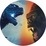 Painel Redondo 50x50 - Godzilla