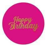 Painel Redondo 50x50 - Happy Birthday