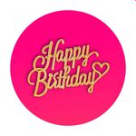 Painel Redondo 50x50 - Happy Birthday
