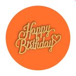 Painel Redondo 50x50 - Happy Birthday