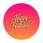 Painel Redondo 50x50 - Happy Birthday