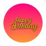 Painel Redondo 50x50 - Happy Birthday