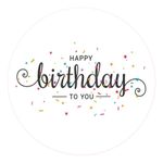 Painel Redondo 50x50 - Happy Birthday