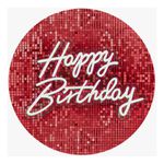 Painel Redondo 50x50 - Happy Birthday
