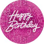Painel Redondo 50x50 - Happy Birthday