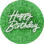 Painel Redondo 50x50 - Happy Birthday