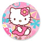 Painel Redondo 50x50 - Hello Kitty