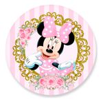 Painel Redondo 50x50 - Minnie