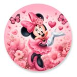 Painel Redondo 50x50 - Minnie