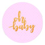 Painel Redondo 50x50 - Oh Baby