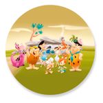 Painel Redondo 50x50 - Os Flintstones
