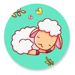 Painel Redondo 50x50 - Ovelhas