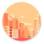 Painel Redondo 50x50 - Prédios