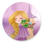 Painel Redondo 50x50 - Rapunzel