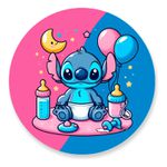 Painel Redondo 50x50 - Stitch
