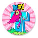 Painel Redondo 50x50 - Teen Titans