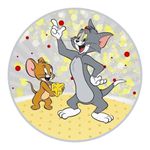 Painel Redondo 50x50 - Tom e Jerry