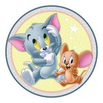 Painel Redondo 50x50 - Tom e Jerry