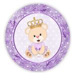 Painel Redondo 50x50 - Ursinho Realeza