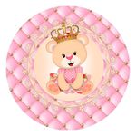 Painel Redondo 50x50 - Ursinho Realeza