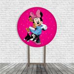 Painel De Festa Redondo Minnie