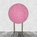 Painel De Festa Redondo Glitter Rosa Brilho 2